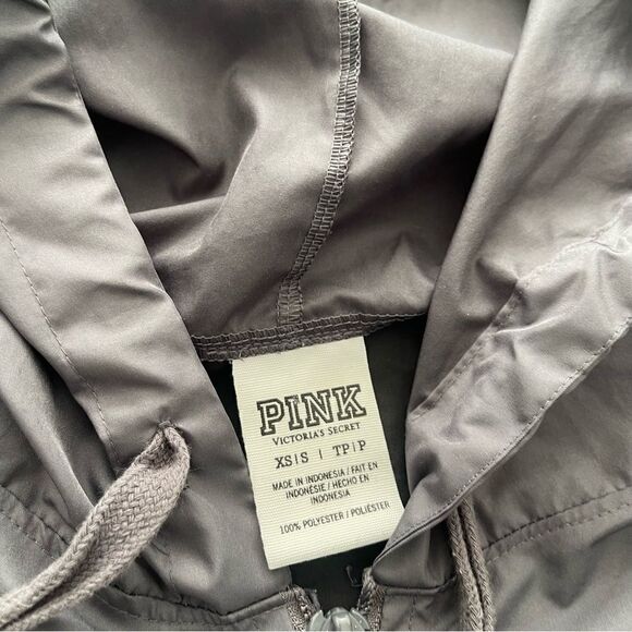 Victorias Secret PINK Size XS/S Hoodie Jacket Half Zip Anorak Windbreaker promo - Picture 5 of 5